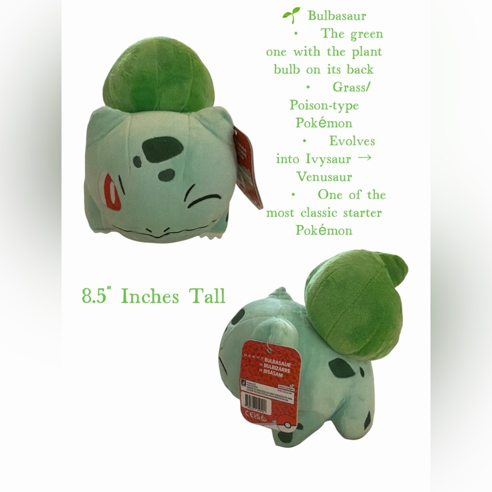 Brand new official Pokémon • Bulbasaur stuffed animal